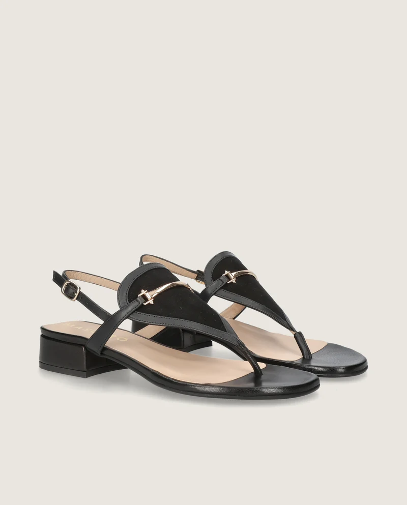 Sandalias Amelie Negros Piel