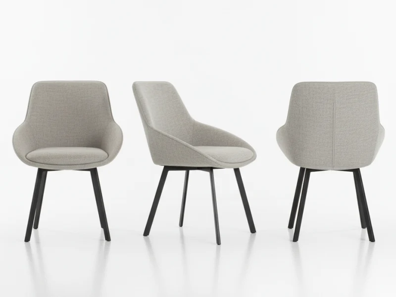 MANHATTAN SILLA PATA NEGRA TELA GRIS