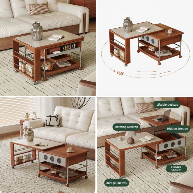 Mesa de centro de escritorio elevable y giratoria MUSE