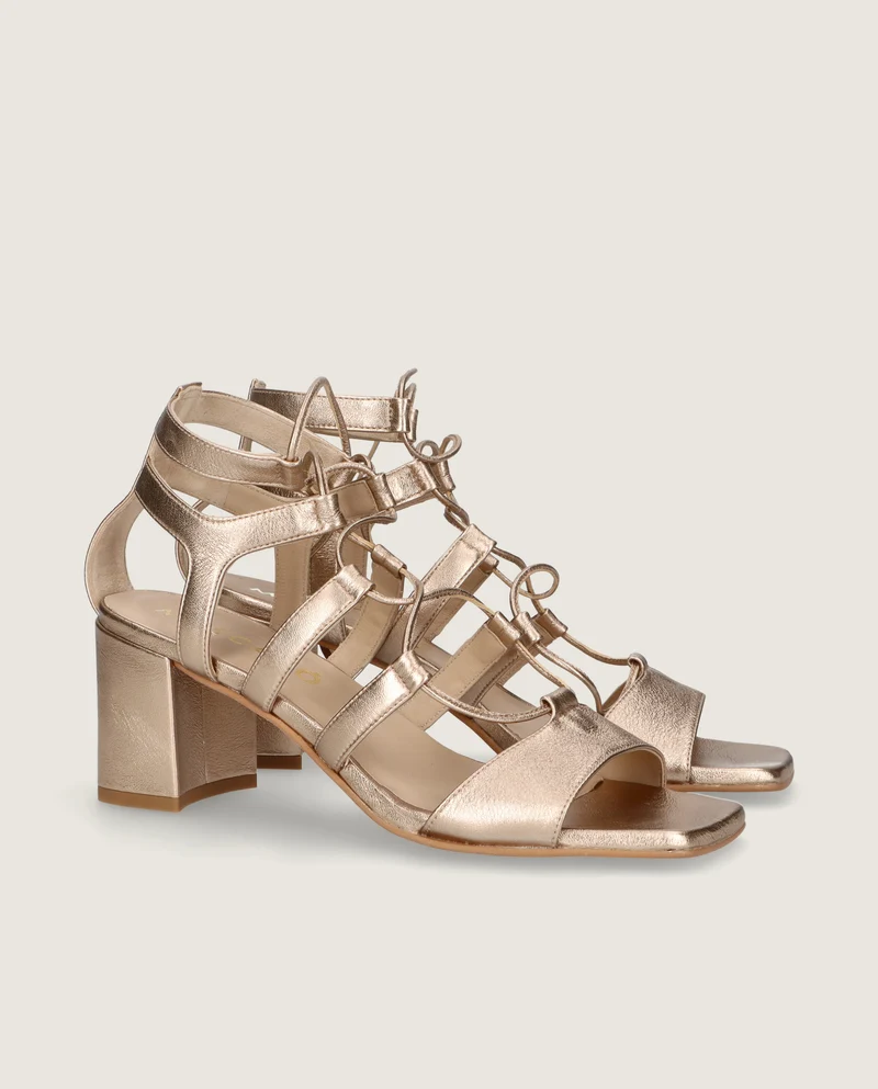 Sandalias Annie Dorados Pieles metalizadas