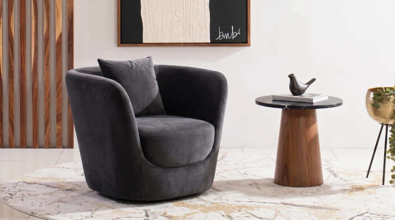 VIVA SILLON OCASIONAL GIRATORIO GOLF BLACK
