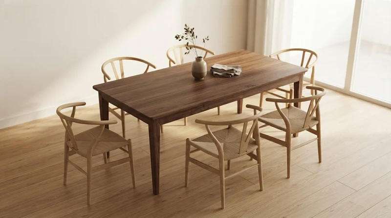 SERENA MESA COMEDOR NOGAL AMERICANO