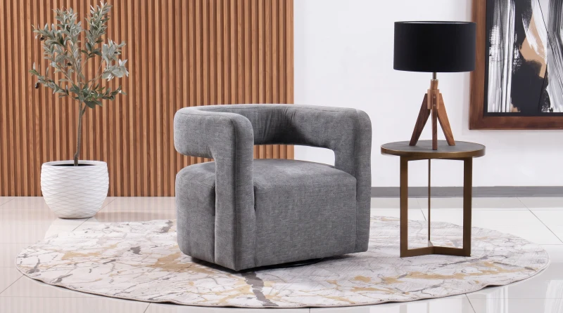 MAX SILLON OCASIONAL GIRATORIO TRAFFIC SMOKE BLUE