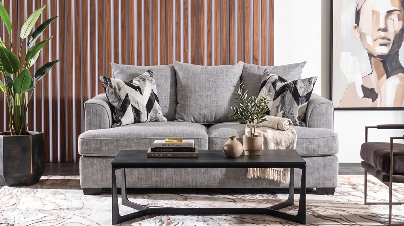 CANBERRA LOVE SEAT GRIS (HIGHLIGHT SILVER)