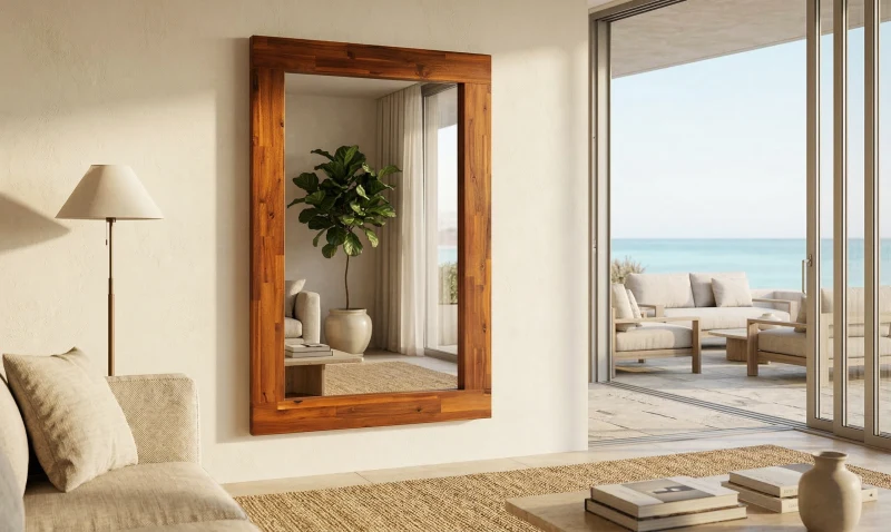 KIPOS EXL ESPEJO RECTANGULAR ACACIA