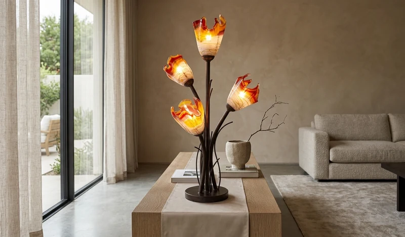 RAMAS LÁMPARA DE MESA 4 LUCES