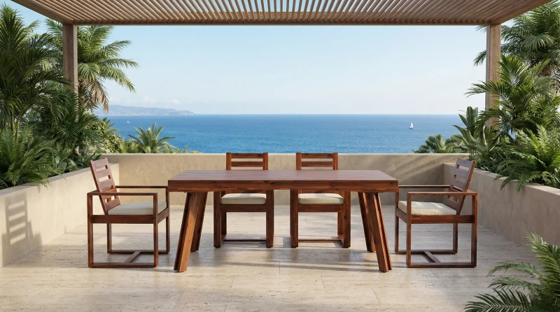 KIPOS EXL MESA COMEDOR RECTANGULAR ACACIA