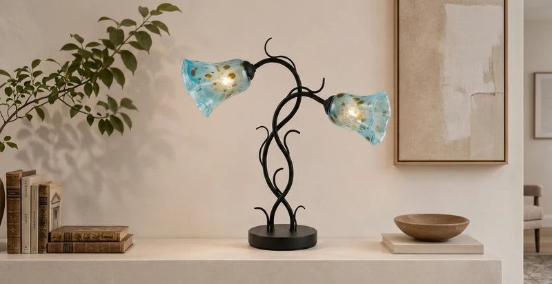 RAMAS LÁMPARA DE MESA 2 LUCES