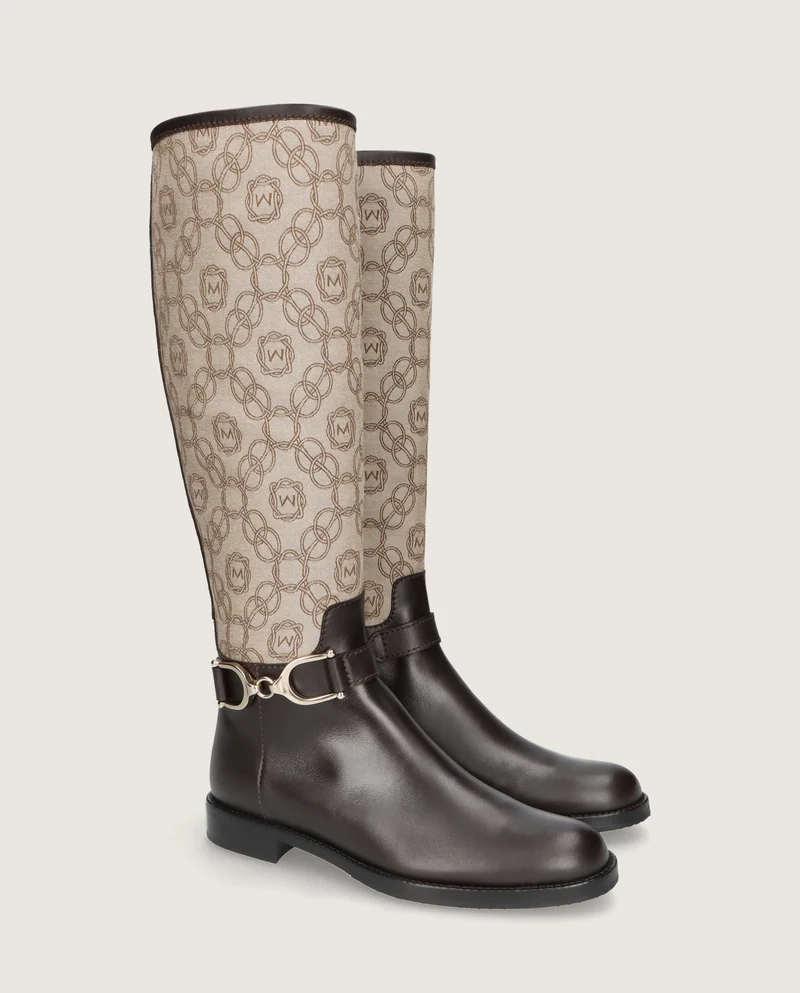 Botas Napoli Marrones Tejidos