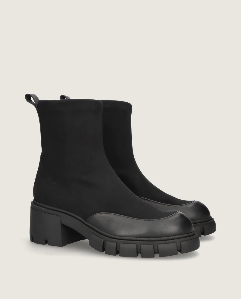 Botines June Negros Tejidos