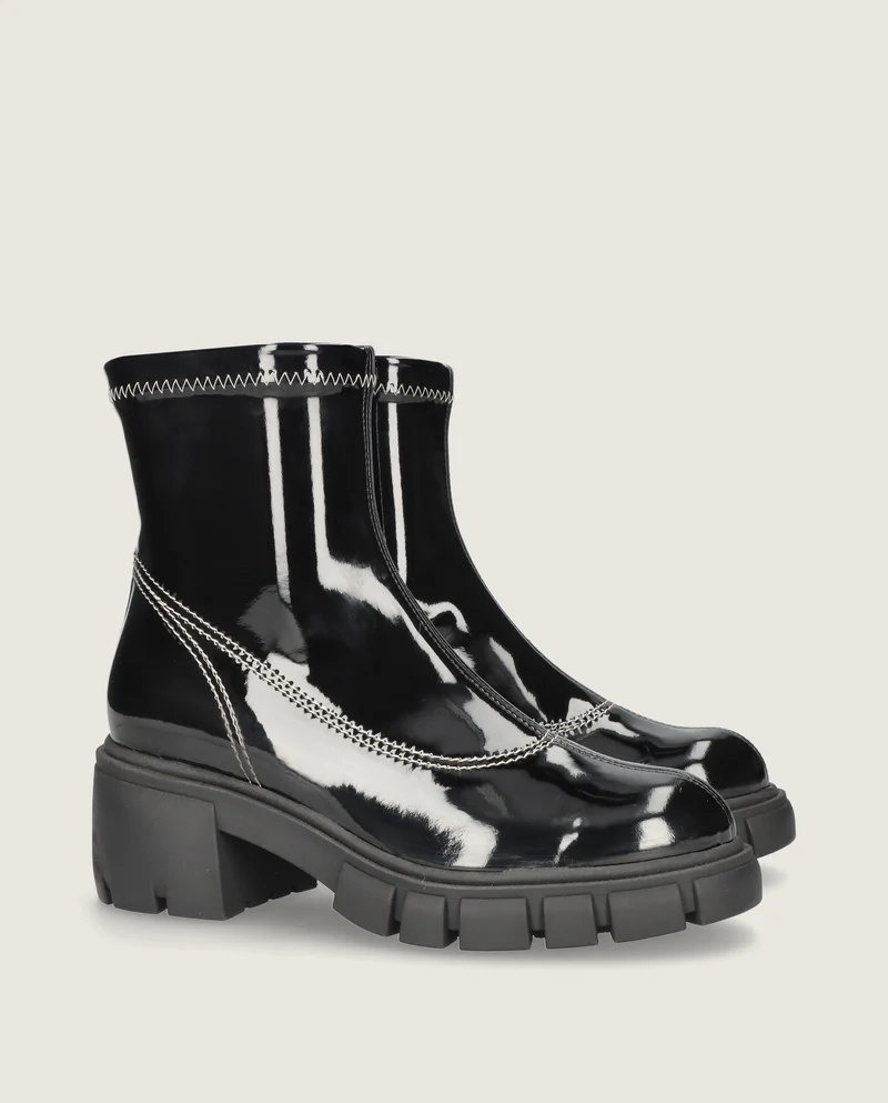 Botines June Negros Tejidos