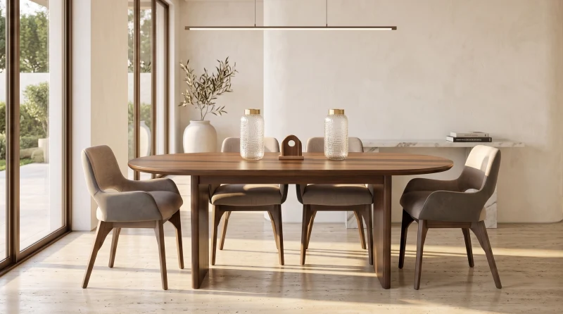 HAPPY MESA COMEDOR OVALADA COLOR CAPSULA