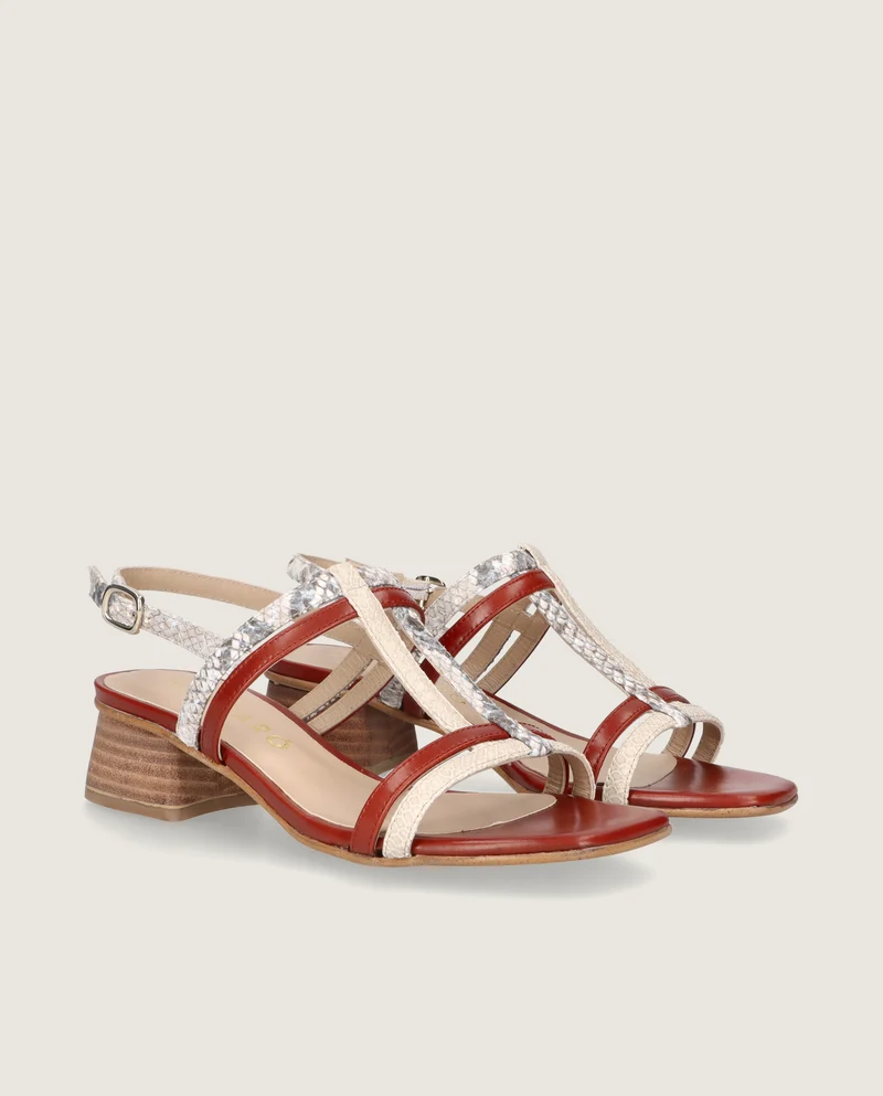 Sandalias Cannes Blancos Pieles estampadas