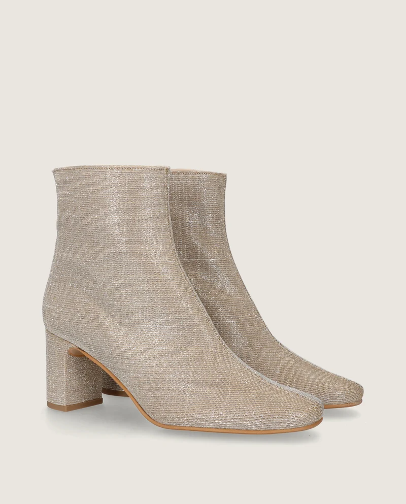 Botines Freja Dorados Tejidos