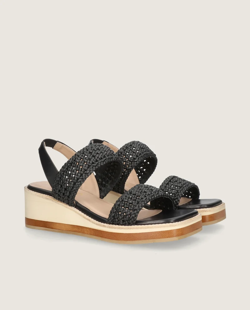 Sandalias Ariana Negros Pieles metalizadas