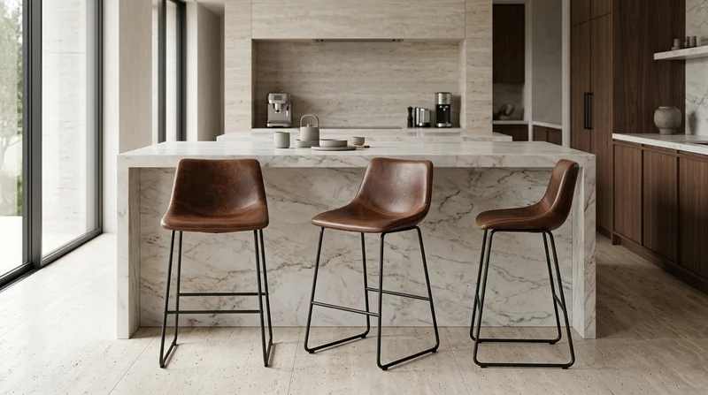 BRANDO BANCO BAR TAPIZ DARK BROWN