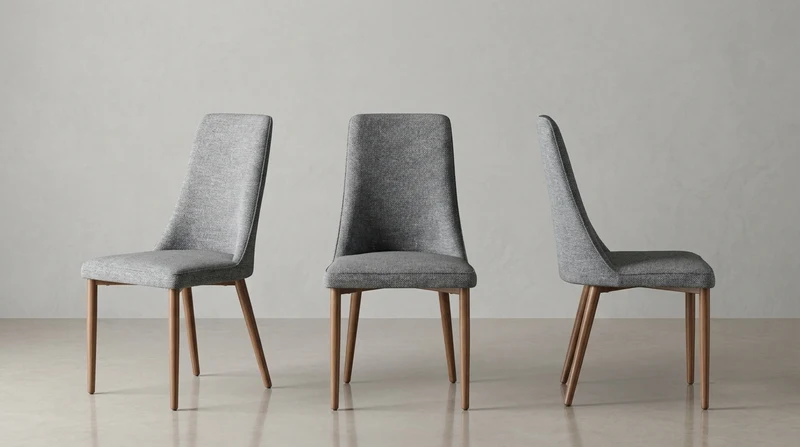 FAMA SILLA PATA METAL MADERA TELA GRIS OBSCURO