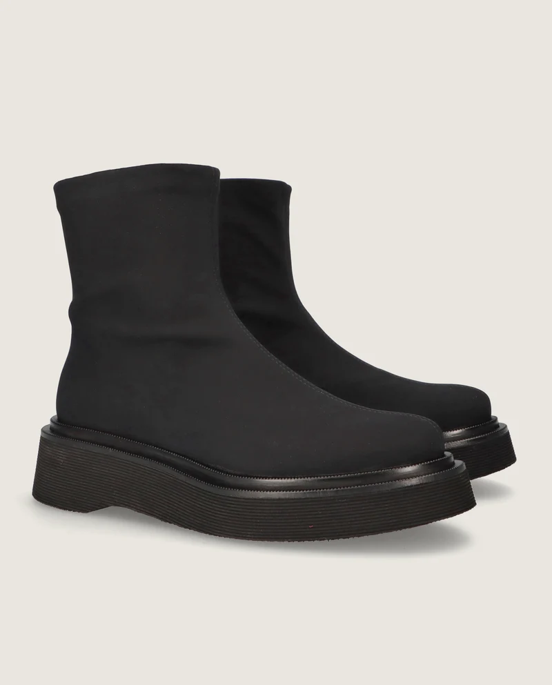 Botines Catherine Negros Tejidos