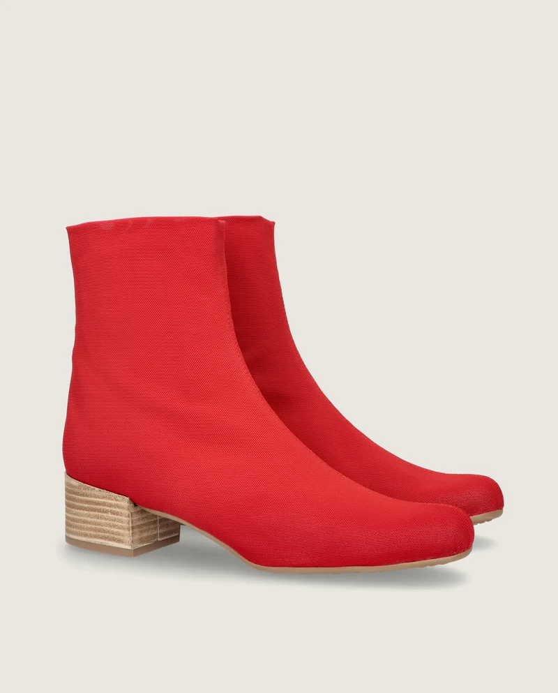 Botines Milan Rojos Tejidos