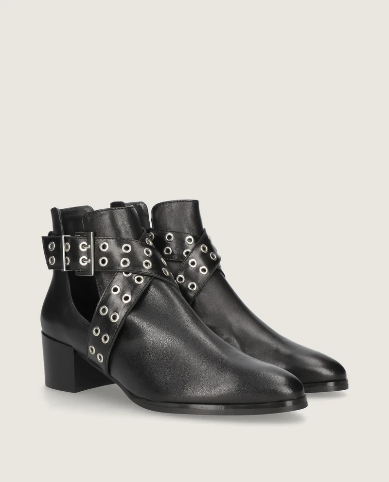 Botines Sharon Negros Piel