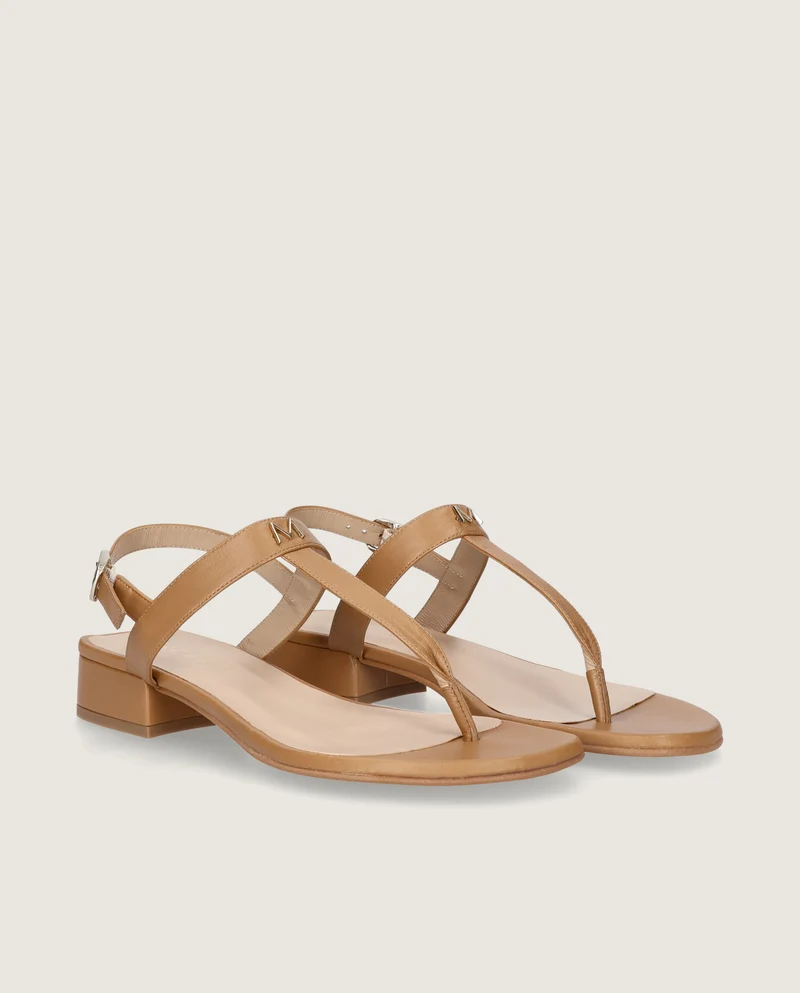Sandalias Amelie Marrones Piel