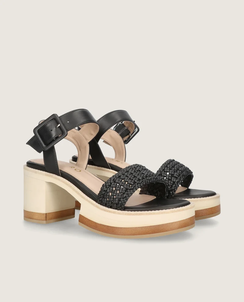 Sandalias Corfu Negros Piel