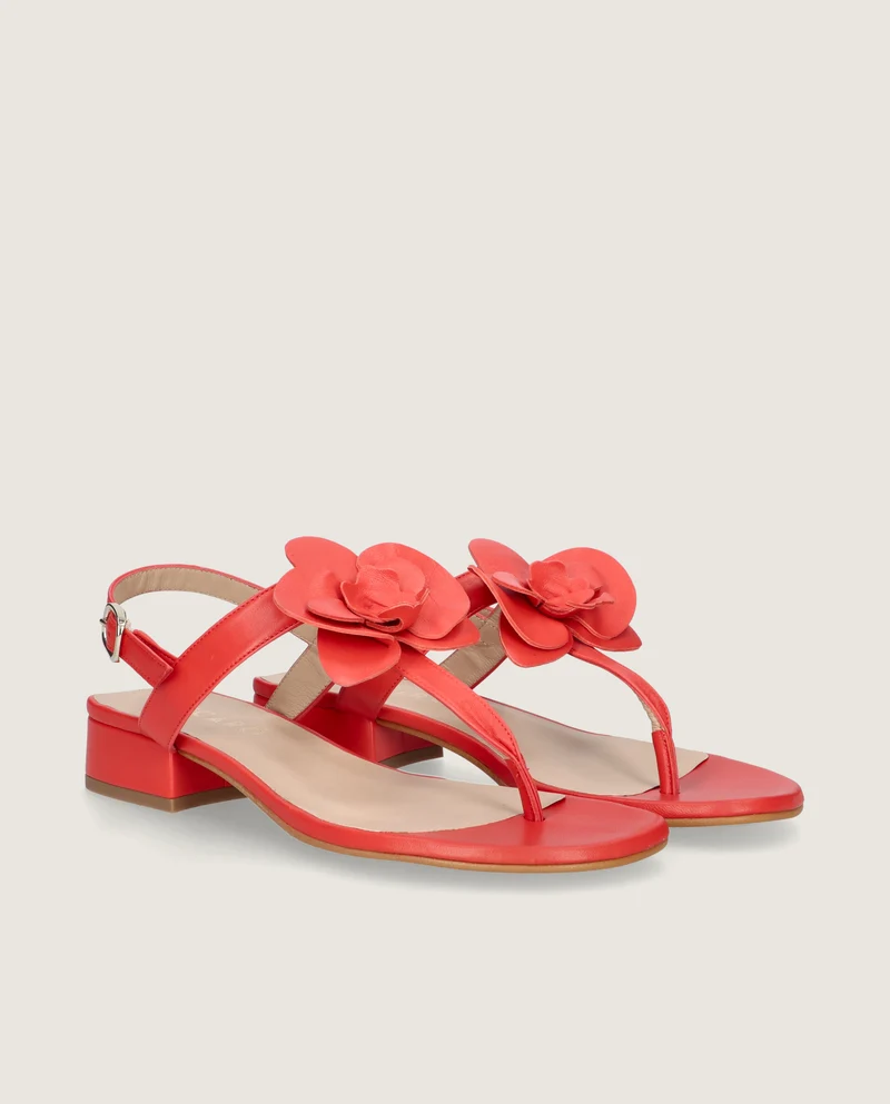 Sandalias Amelie Rojos Piel
