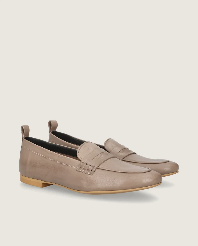 Loafers Aisha Grises Piel