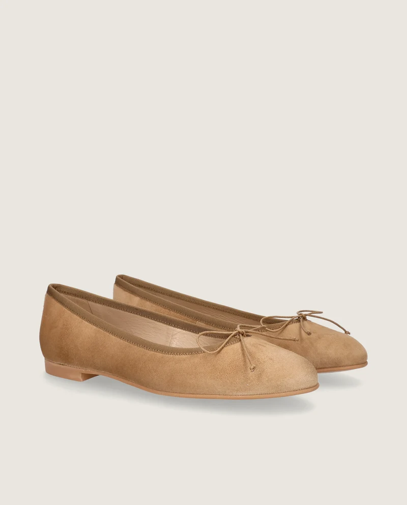 Bailarinas Audrey Marrones Pieles metalizadas
