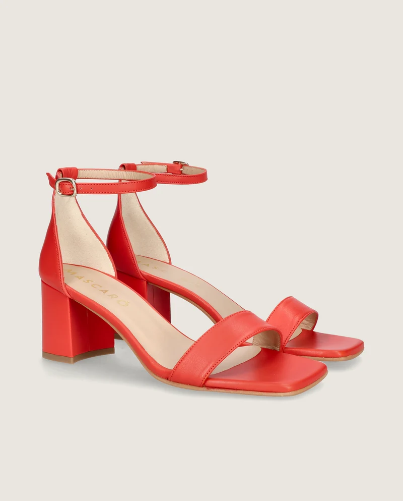 Sandalias Annie Rojos Piel