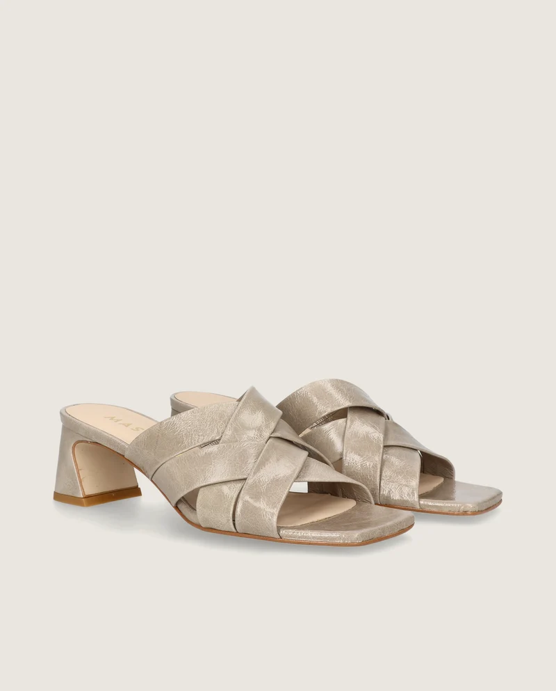 Sandalias Paula Grises Piel
