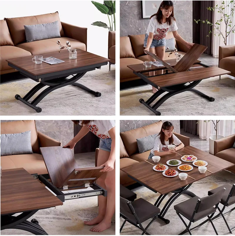 Mesa de centro y mesa de comedor multifunción 2 en 1