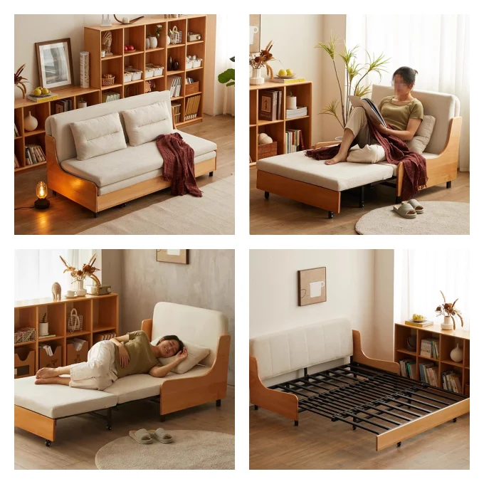 Sofá cama minimalista moderno