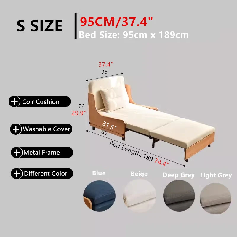 Sofá cama minimalista moderno