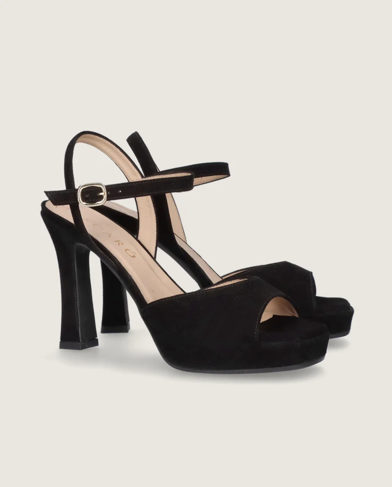 Sandalias Mykonos Negros Ante