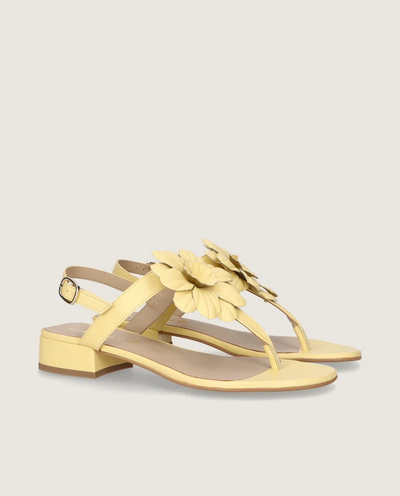 Sandalias Amelie Amarillos Piel