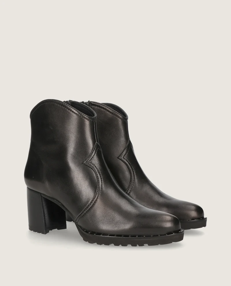 Botines Palermo Negros Piel