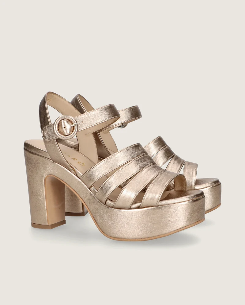 Sandalias Ruth Dorados Pieles metalizadas