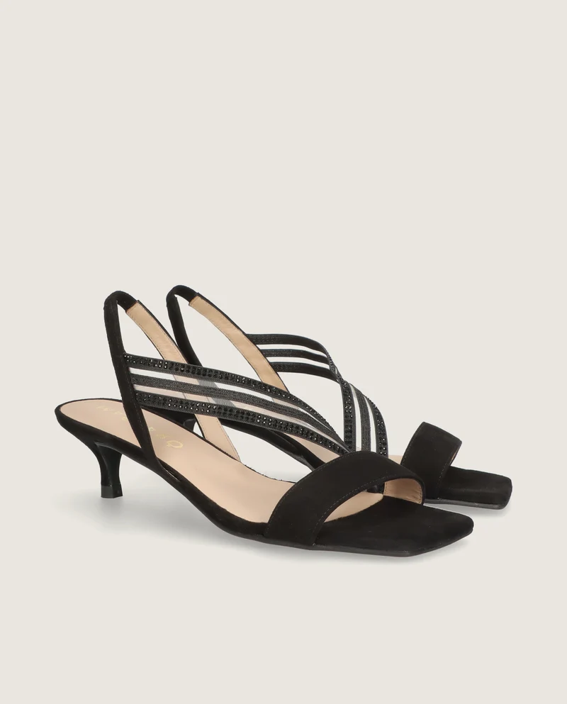Sandalias Jessica Negros Ante