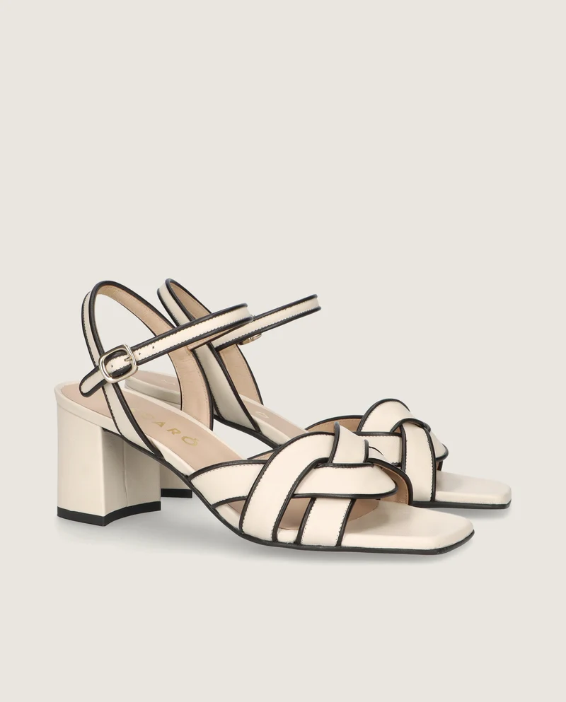 Sandalias Annie Blancos Piel