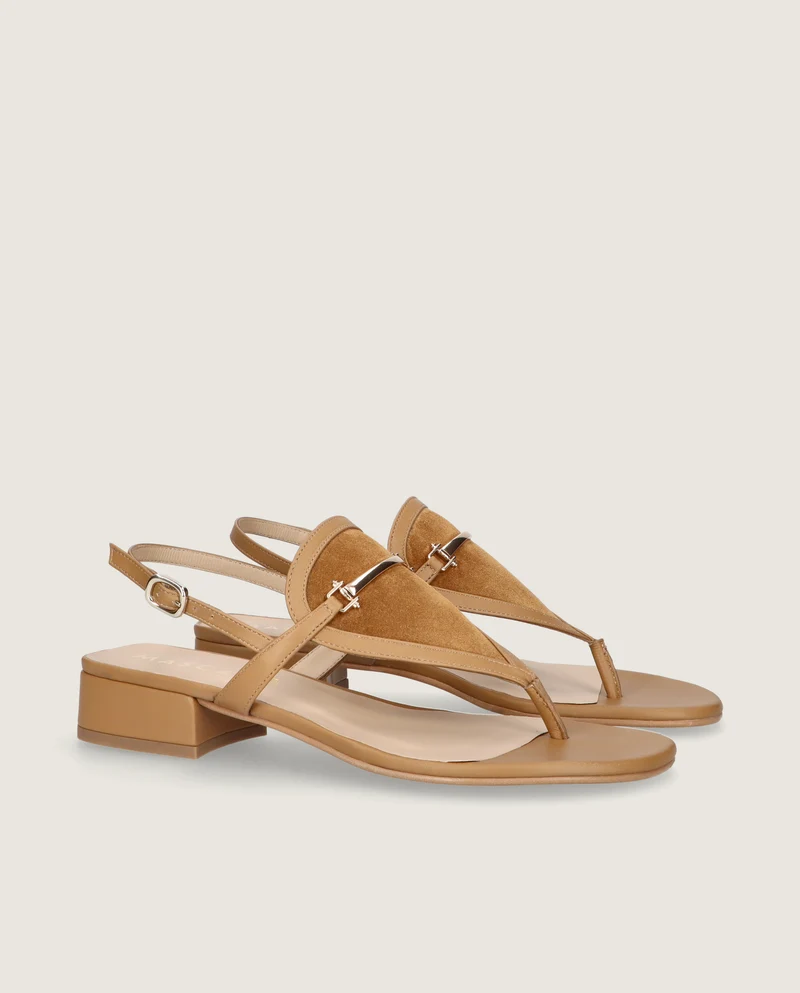 Sandalias Amelie Marrones Piel
