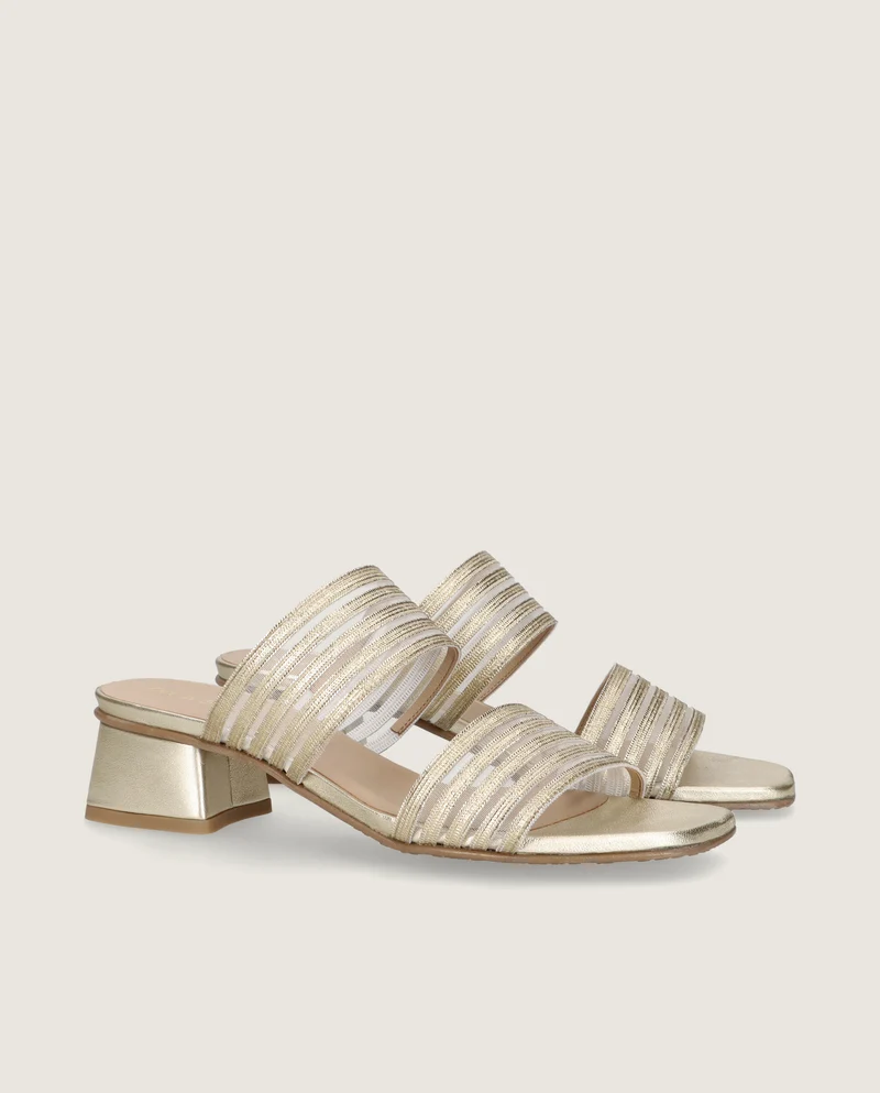 Sandalias Cannes Dorados Tejidos