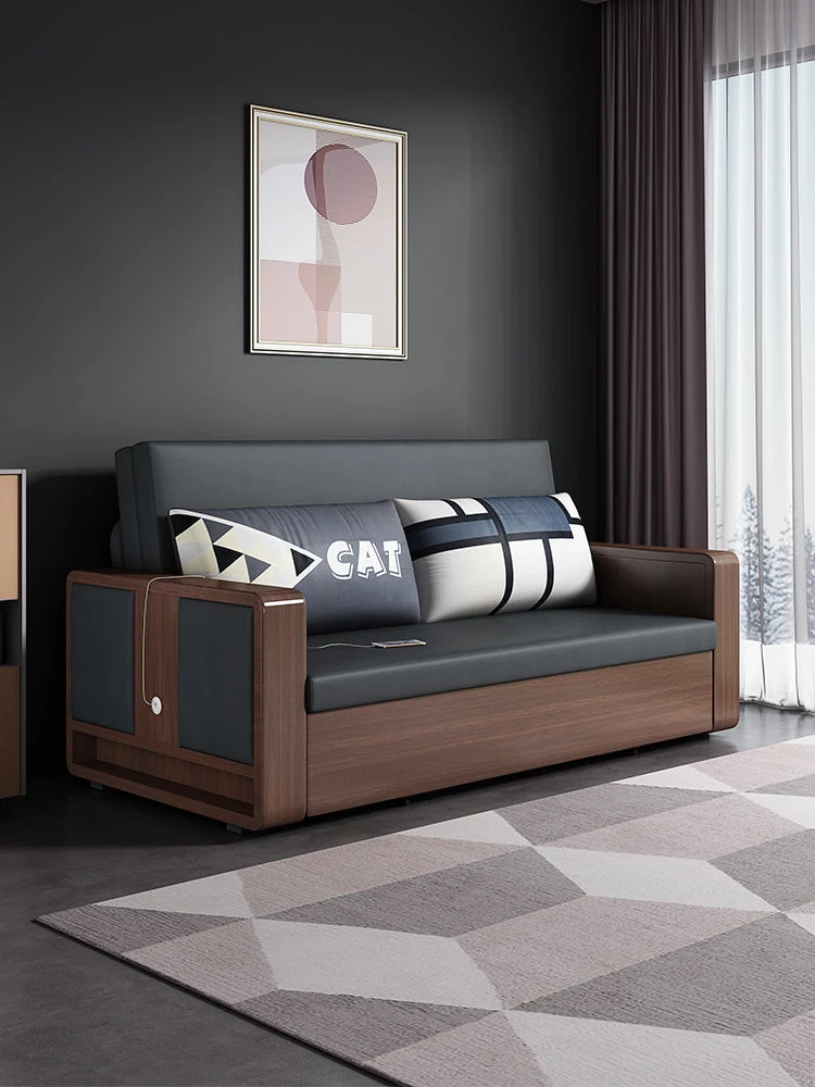 Sofá cama con mesa de centro elevable y extensible