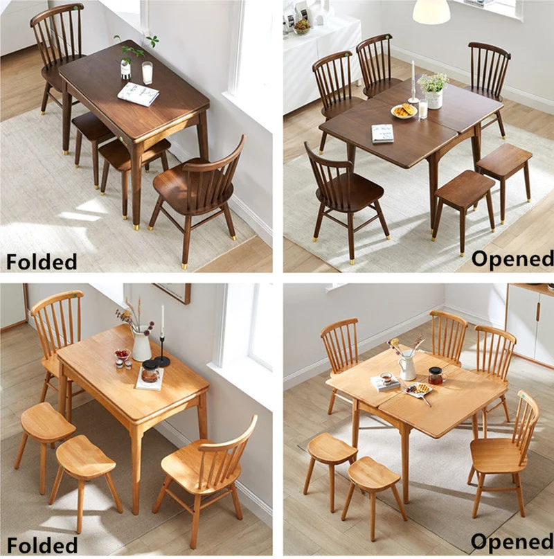 Mesa de comedor extensible de mesa doble