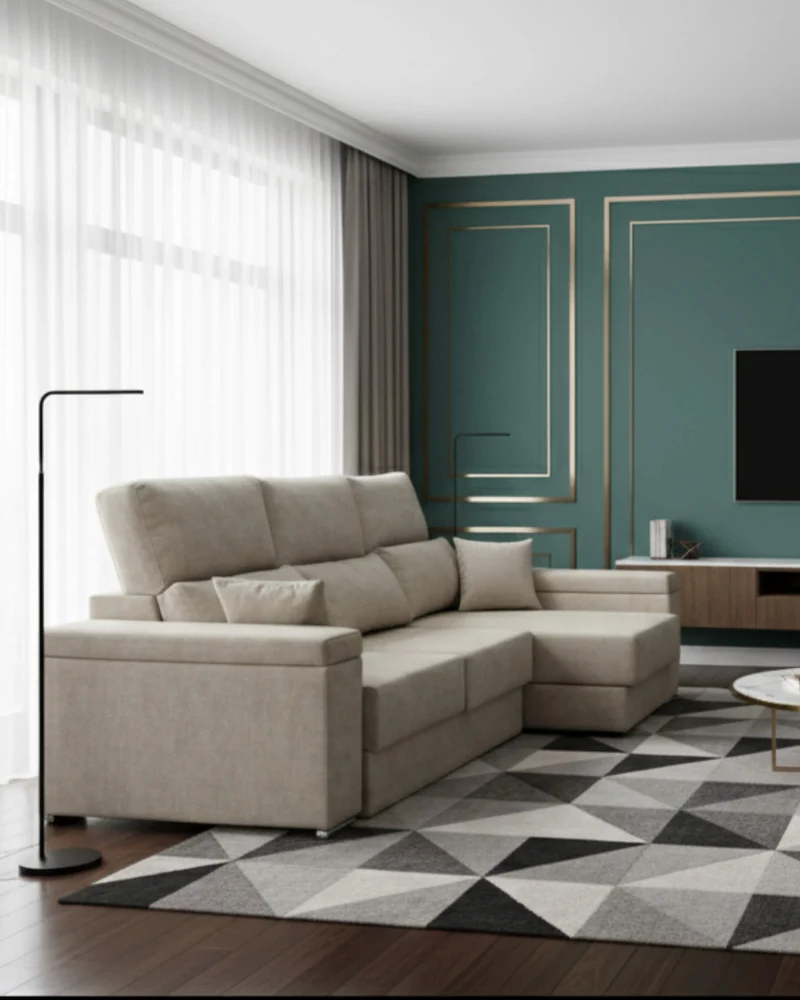 Sofá Chaiselongue Amare Plata