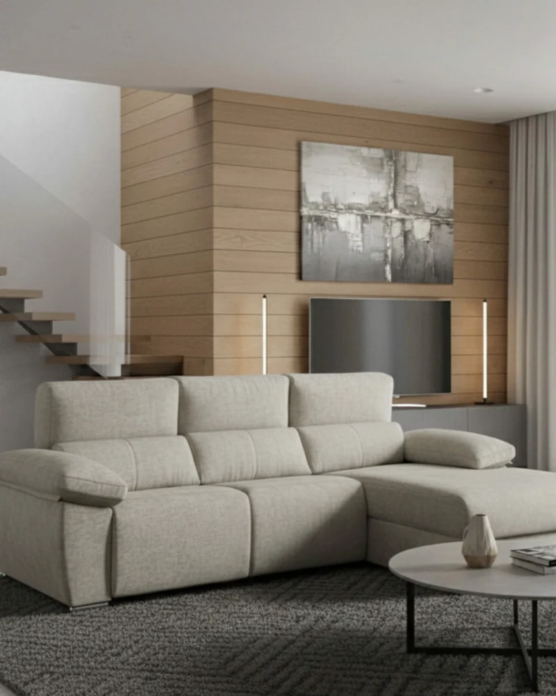 Sofá Chaiselongue Letti crudo