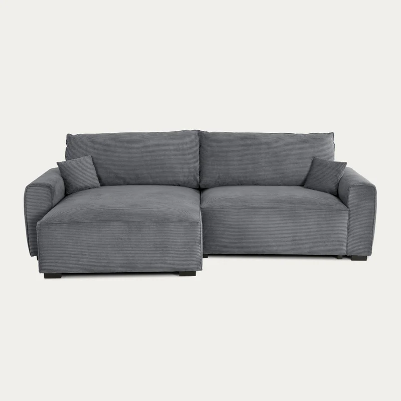 Sofá-Cama 4 Lugares com Chaise Longue Reversível - Lauren