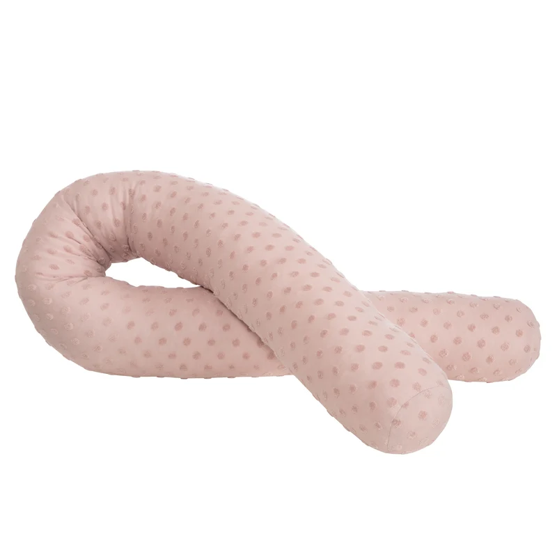 Organic Bettschlange 'Lil Planet' - Bio-Baumwolle - 170 cm lang, Ø 12 cm - Rosa