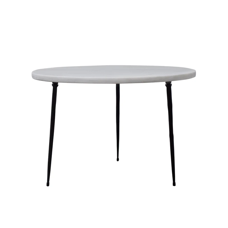 Mesa auxiliar Florence - Mármol blanco griego - 50×50×32cm