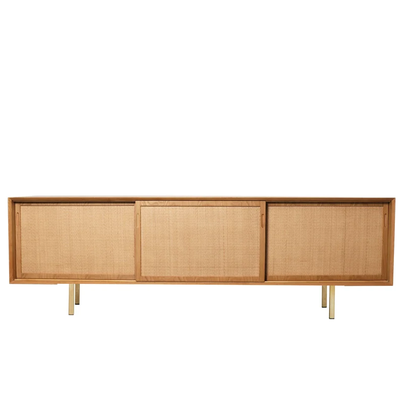 Aparador vintage - Roble/Caña natural - 220 cm
